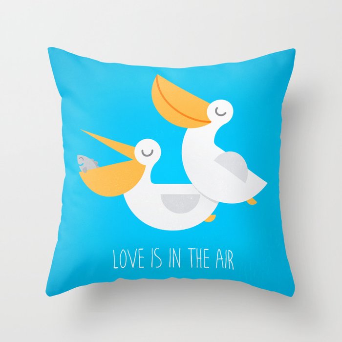 Love is in the Air Throw Pillow