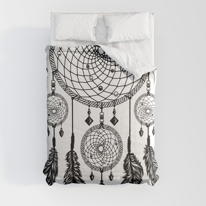 Dreamcatcher (Black & White) Comforter
