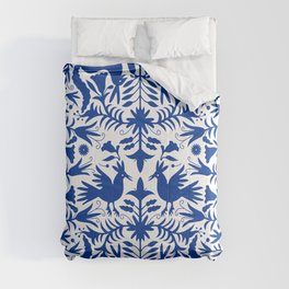 Otomi in Blue (Mexican Print) Comforter
