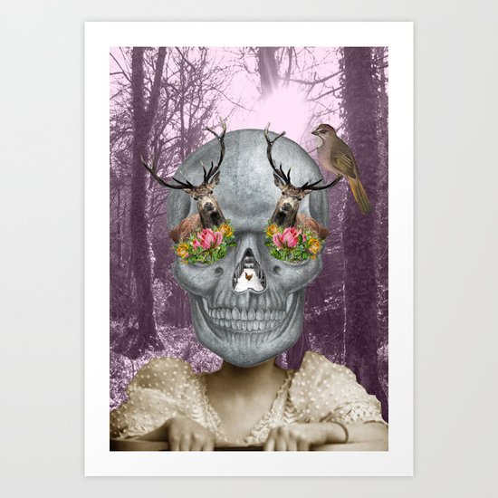 Woodland hangover Art Print