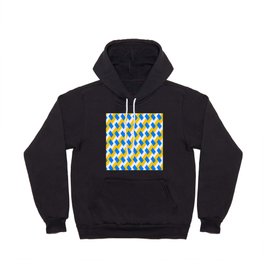 Patterns Abstract Blue Yellow White Hoody