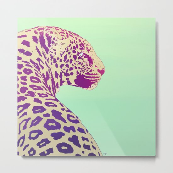 Leopard under the Sun Metal Print
