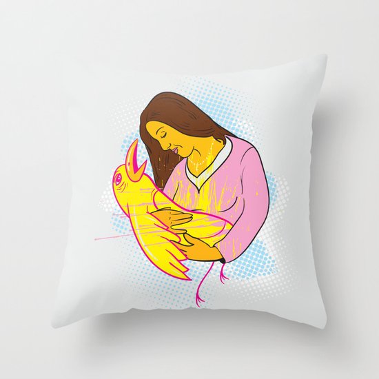 Birds and Birds 1 Throw Pillow