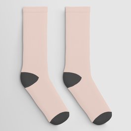 Pale Pink Solid Color Pairs PPG Sultan Sand PPG1068-3 - All One Single Shade Hue Colour Socks