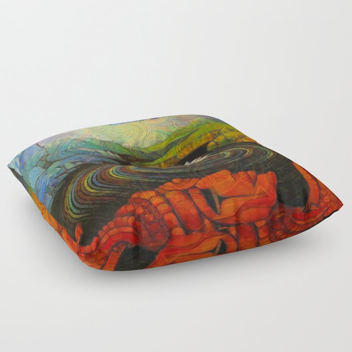 Earth-and-Sky Floor Pillow