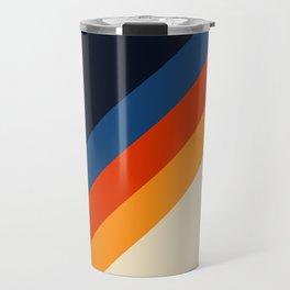 Colorful Classic Retro 70s Vintage Style Stripes - Padona Travel Mug