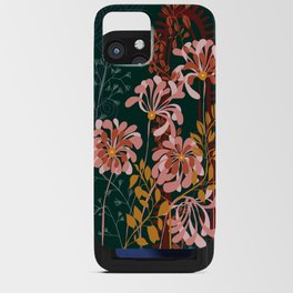Alfons Mucha would love this flowers - emerald green iPhone Card Case