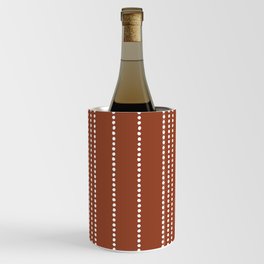 Ethnic Spotted Stripes in Dark Terracotta Wine Chiller