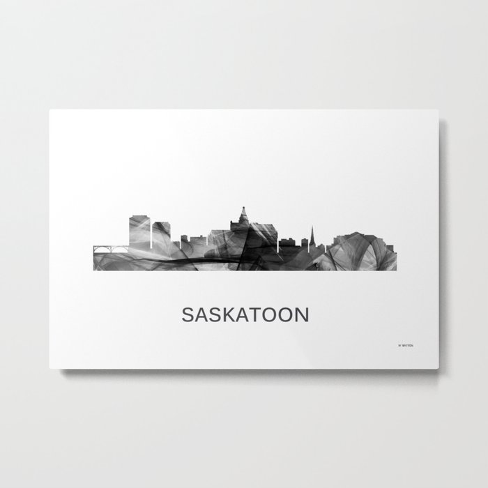 Saskatoon, Saskatchewan Canada Skyline WB WB Metal Print