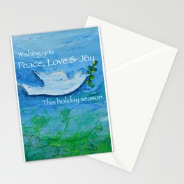 Peace, Love & Joy Holiday Season Greetings Stationery Cards
