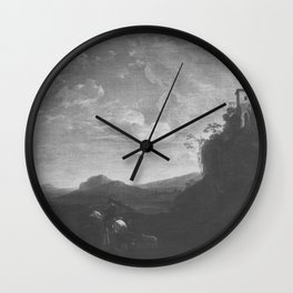 Jan Asselijn - Italianate Landscape Wall Clock | Painting, Frame, Old, Vintage, Artprint, Illustration, Bavarianstatepai, Poster, Decor, Wallart 