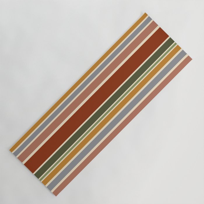 Retro 70S Stripes 3 Yoga Mat