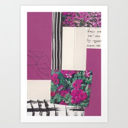 One Color Collection / Dark Fuchsia Art Print