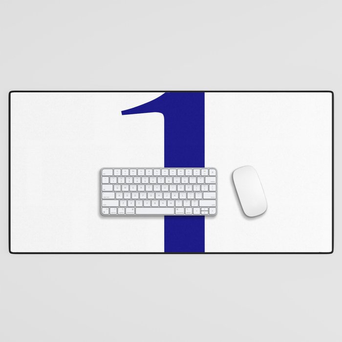 1 (NAVY & WHITE NUMBERS) Desk Mat