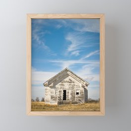 Old Rural Schoolhouse Framed Mini Art Print