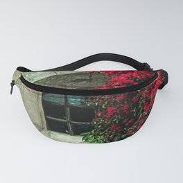 Secret Window Behind the Red Flowers Fanny Pack