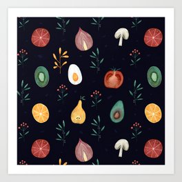 Vegetables pattern Art Print