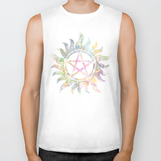 Supernatural watercolours Biker Tank