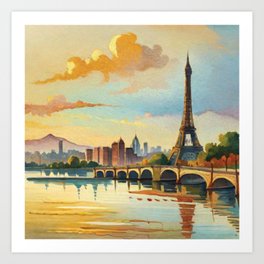 Paris in WaterColor Art Print
