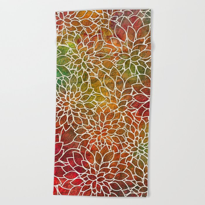 Floral Abstract 15 Beach Towel