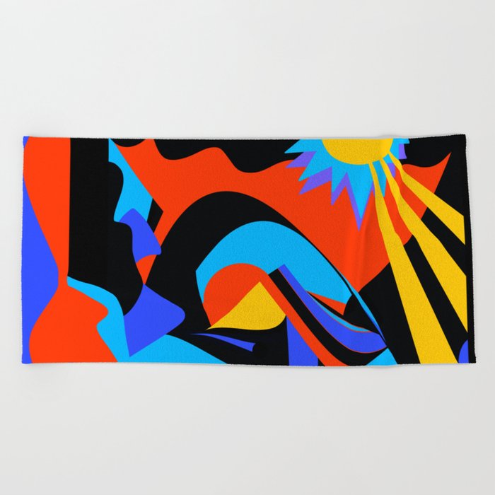 Mountain Pass Beach Towel