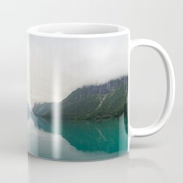 Cloudy Morning over Mountain Lake Coffee Mug
