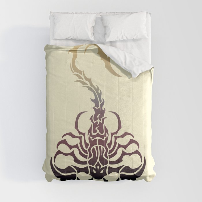 Scorpio, animal print, wild nature, scorpion, zodiac sign, celtic design Comforter