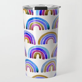 Rainbow Watercolor – Indigo Travel Mug