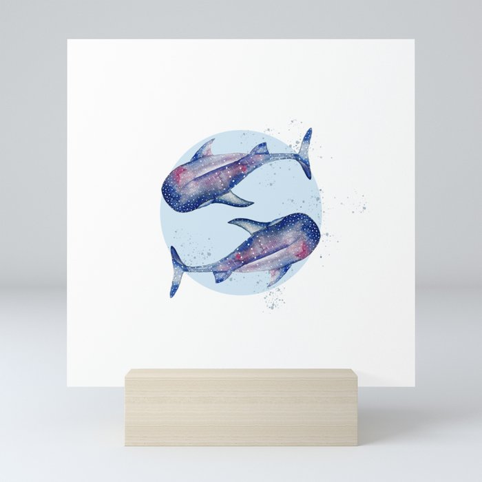 Solitary Whale Shark Mini Art Print