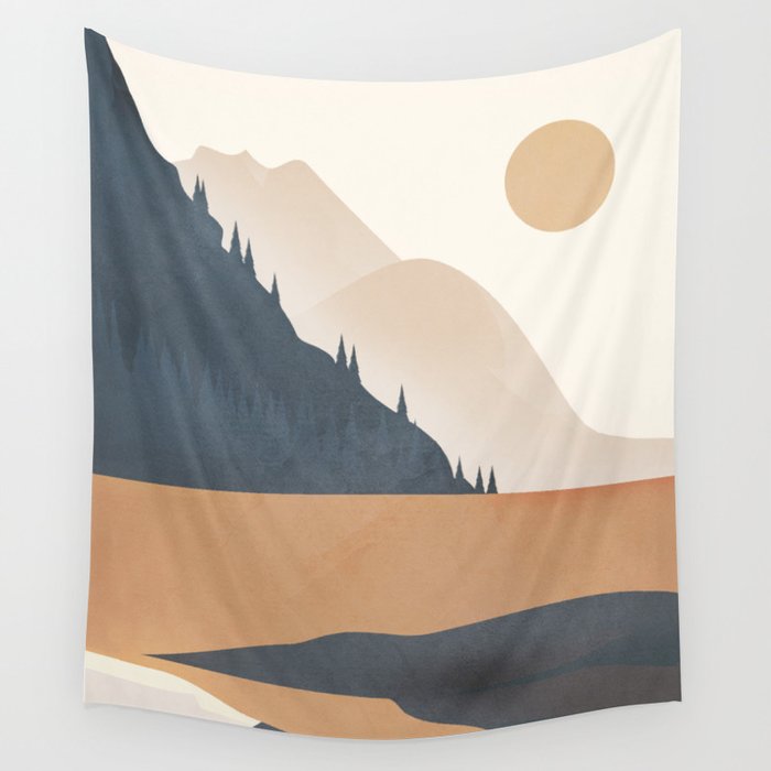 Minimalistic Landscape IV Wall Tapestry