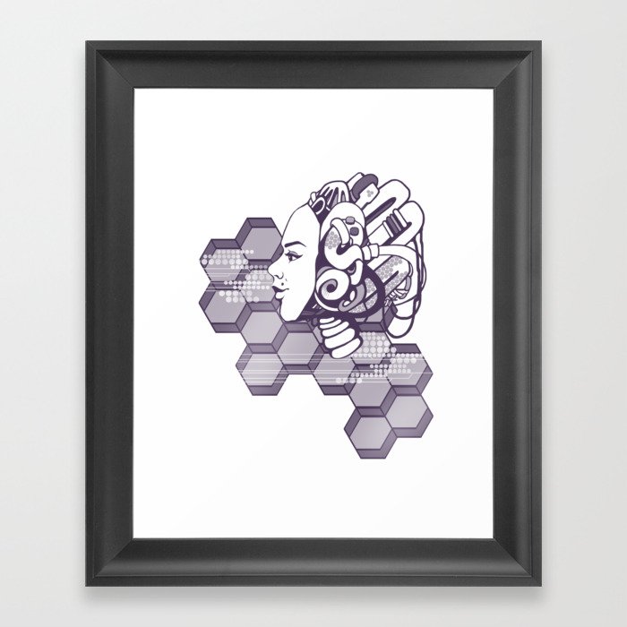 Robo Girl Framed Art Print