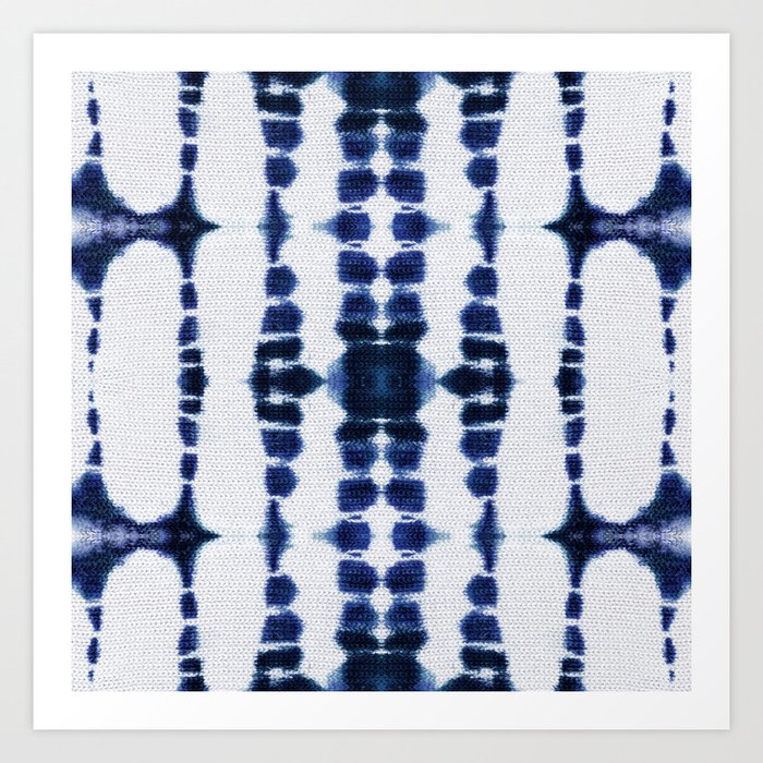 Boho Tie-Dye Knit Vertical Art Print