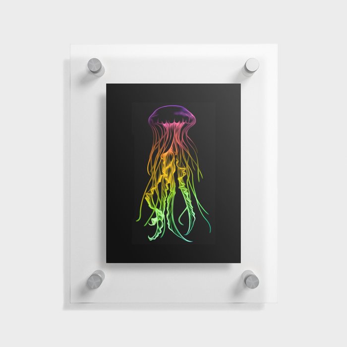 Colourfull jelly fish Floating Acrylic Print