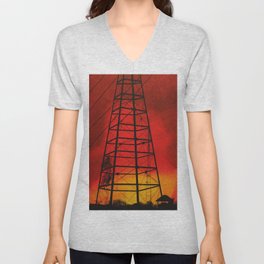 Fire in the Sky  V Neck T Shirt