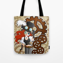 Steampunk Girl Tote Bag