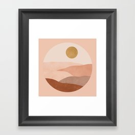Pink Desert Lanscape Framed Art Print