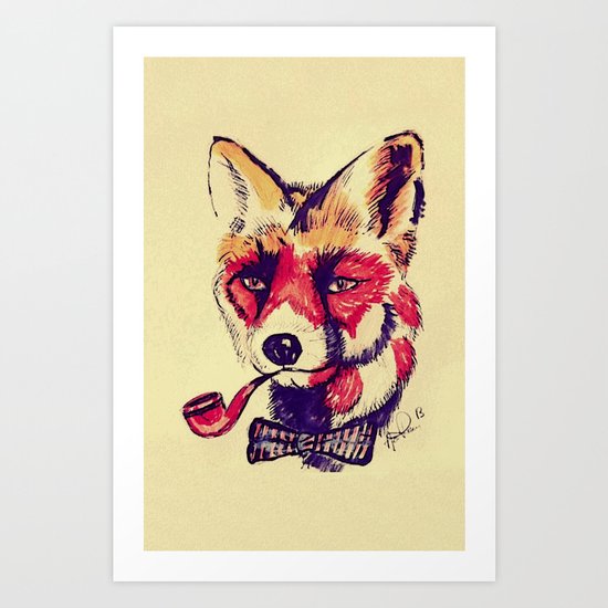 Vintage Fox Art Print