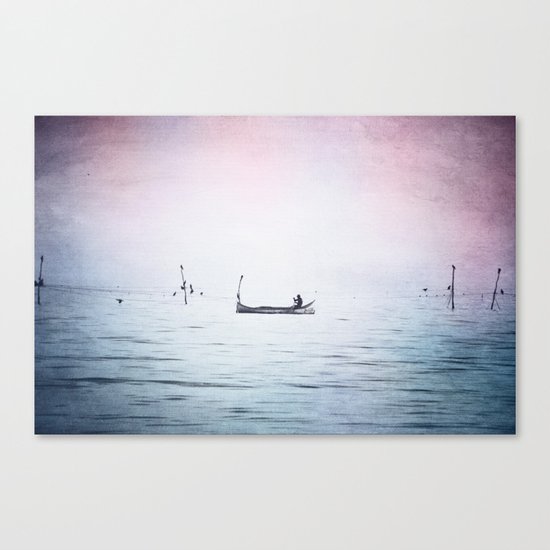 The Lonely Man and The Infinite Sea Color Version Canvas Print