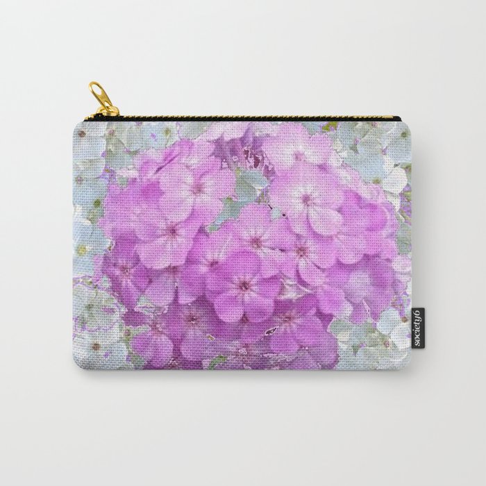 LILAC & WHITE PHLOX FLOWERS Carry-All Pouch