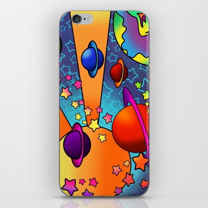 spacey groovy, peter max inspired iPhone Skin