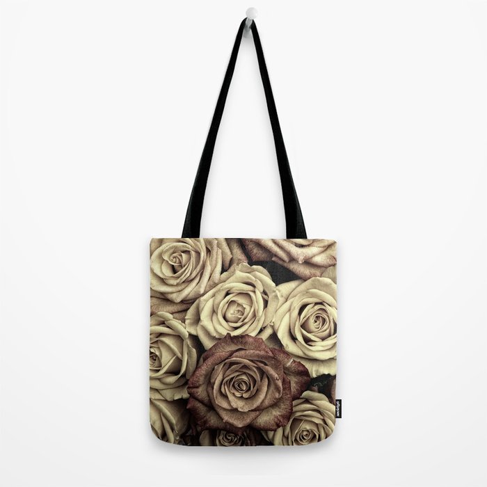 Brown Roses Tote Bag by serigraphonart | Society6