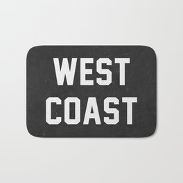 West Coast - black version Badematte | West, White, Typography, La, Graphicdesign, Losangeles, Background, Coast, California, Digital 