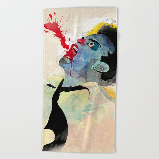 fountain v2 Beach Towel