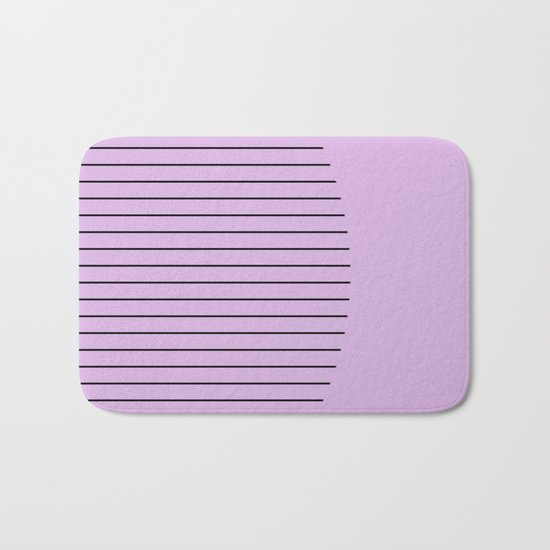 Crescent - Pastel pink and black minimalism Bath Mat