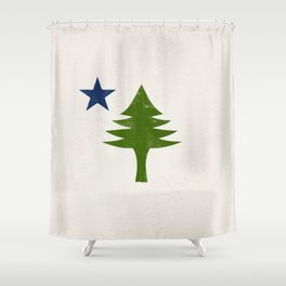 Original Maine Flag Shower Curtain