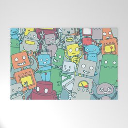Robot Party Welcome Mat