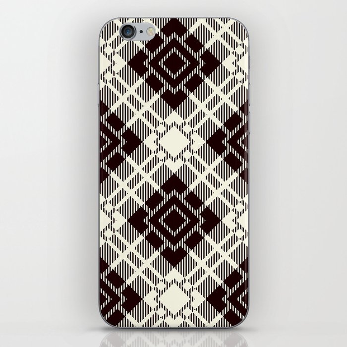 Black and White Square Pattern iPhone Skin