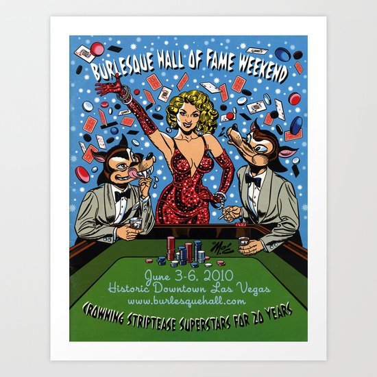 "Burlesque Hall of Fame Weekend 2010" by Mitch O'Connell Art Print