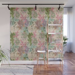 Flower on Wood Collection #2 Wall Mural