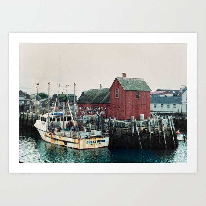 Rockport Nautical New England Village #2 Art Print